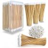 1200 PCS 6" Long Cotton Swabs in Storage Box - Strong Cleaning Swab with Bamboo Handle - Lint Free Cotton Swabs with Wooden Sticks - Cotton Tipped Applicators for Gun Cleaning, Makeup Removing view 2