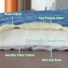 Massage Table Memory Foam Topper with Breath Hole, Square/Round/Trapezoidal Head Beauty Salon Bed Mattress, Non-Slip Lash Bed Cushion,Massage Accessories Protective Pad(7cm/2.8in,S 75x190cm) view 2