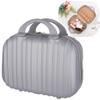Chewtoyo Carrying Hand Luggage Bag With Elastic Band, 13 Inch Hard-Shell Cosmetic Case, Portable Makeup Travel Suitcase, Small Abs Organizer, Anti-Slip Pads Case Makeup view 1