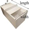 icVantA White Bath Lid Multi-Function Dust Board Bathtub Lid Folding PVC Thicker Can Put Mobile Phone Tablet Computer Not Taking Up SpaceWhite-150x75x0.7cm view 4