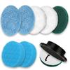 GOSLMYY Brush Heads Set, 9 Pack 4 inches Cordless Electric Spin Scrubber Replaceable Brush Heads for Household Cleaning Brushes/Bathroom/Floor/Tile/Car view 1