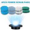 GOSLMYY Brush Heads Set, 9 Pack 4 inches Cordless Electric Spin Scrubber Replaceable Brush Heads for Household Cleaning Brushes/Bathroom/Floor/Tile/Car view 4