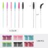Tbestmax 1200 Disposable Eyelash Brush Crystal Eyebrow Spoolies Mascara Wands Makeup Brushes Applicators Kits for Eyelash Extensions - 6 Colors view 2