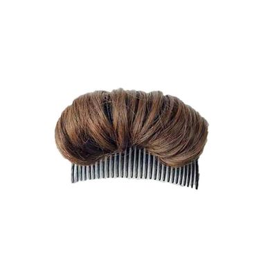 1PC Volume Hair Base Bump it Up Insert Hair Styling Tool Bump Up Comb Clip Hair Bun Maker Hair Accessories for Women Girls DIY Hairstyles (Light Brown)