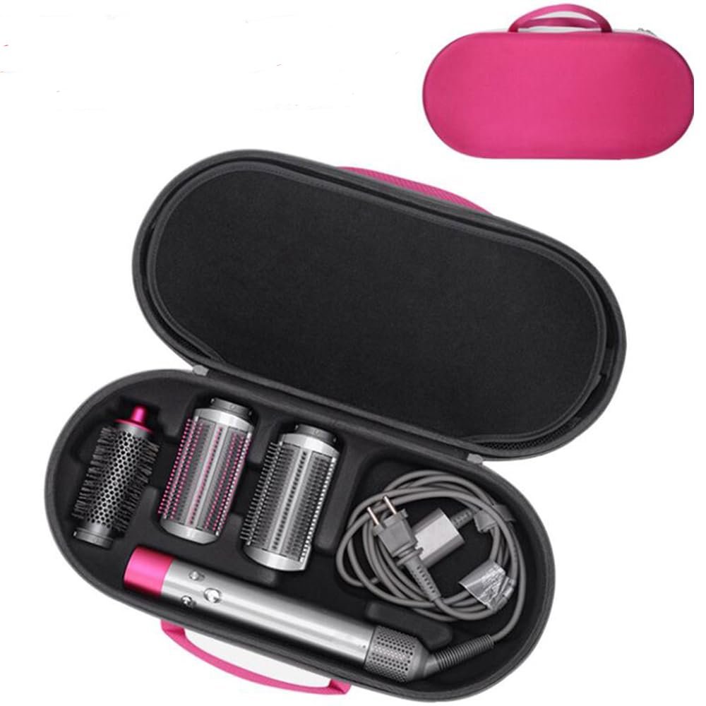 Coyktonty Travel Carrying Case Compatible for Dyson Airwrap/HS01/HS05 hair curling iron, Airwrap/HS01/HS05 Accessories Tools Hard Case, Waterproof Storage Bag for hair curling iron (Red)