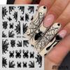 8 Sheets Spider Nail Art Stickers, Halloween Nail Decals 3D Self-Adhesive Black White Spider Web and Spider Design Nail Sticker Halloween Acrylic Nail Art Decoration for Women Holiday Nail Charm view 3