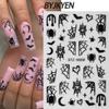 8 Sheets Spider Nail Art Stickers, Halloween Nail Decals 3D Self-Adhesive Black White Spider Web and Spider Design Nail Sticker Halloween Acrylic Nail Art Decoration for Women Holiday Nail Charm view 4