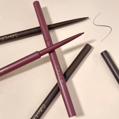 BeautyMall 1PC Gellas Super Thin Waterproof Ultra Fine Gel Eyeliner Silky Soft Eyeliner, Black Brown Red Gel Eyeliner (01# Black)
