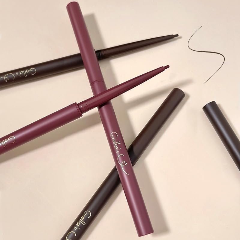 BeautyMall 1PC Gellas Super Thin Waterproof Ultra Fine Gel Eyeliner Silky Soft Eyeliner, Black Brown Red Gel Eyeliner (01# Black)