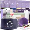BLITZWAX Brazilian and Bikini Waxing Kit for Men With 120 Wooden Waxing Sticks and 30 Wax Papers, Hard Wax Warmer for Face, Legs, and Body, At Home Hair Removal Kit, Beginner Friendly view 1