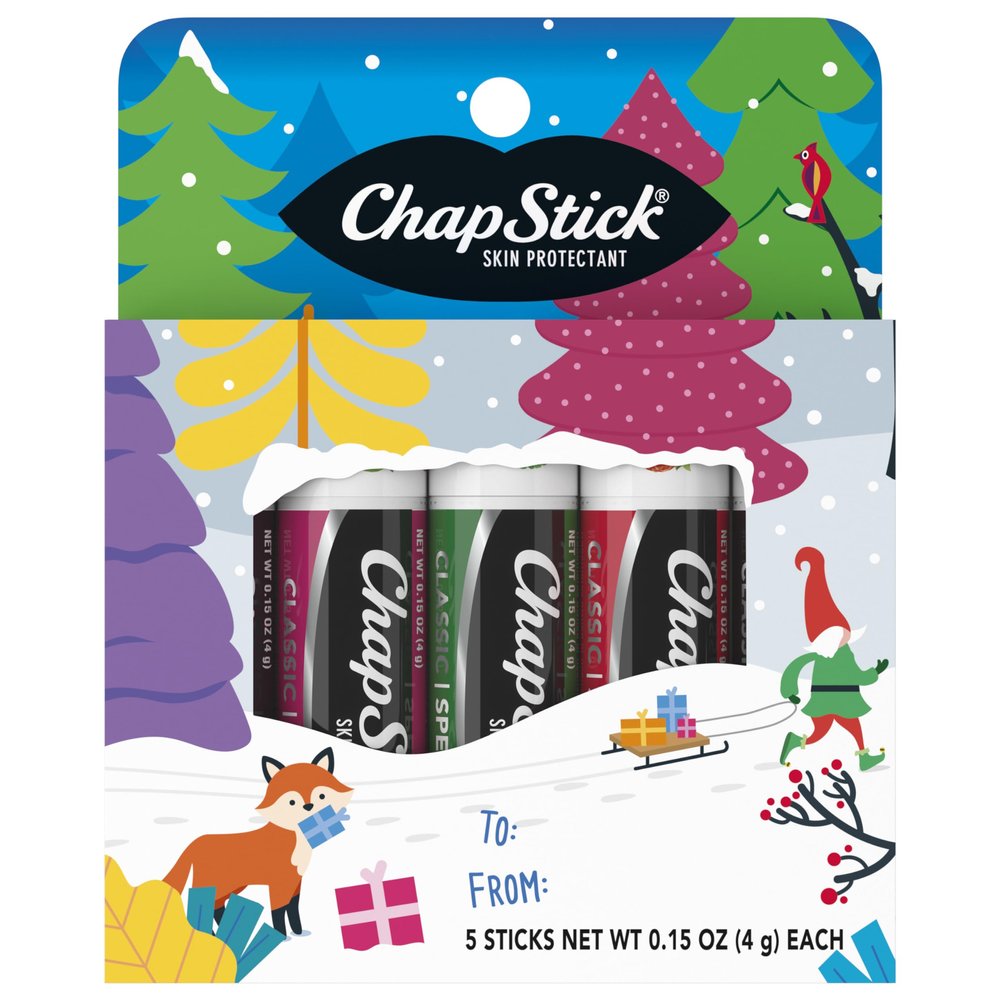 ChapStick Lip BalmVariety Holiday Gift Set, Stocking Stuffers, Christmas Gift 5 Count
