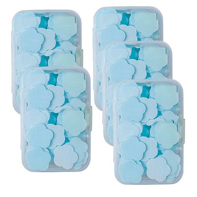 500pcs Mini Hand Soap Sheets Soap Paper Sheets/Portable Disposable Travel Soap Paper Sheets/Mini Soap Sheets/Disposable Hand Soap for Travel and Outdoor (#4)