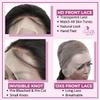 13x5 Lace Front Wigs Human Hair body wave Pre Bleached Knot Pre Plucked, Pre-Cut, 150% density human hair wig, 100% Brazilian Virgin Human Hair, 13x5 Body wave HD Lace Front wigs (Natural Black, 22") view 3