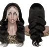 13x5 Lace Front Wigs Human Hair body wave Pre Bleached Knot Pre Plucked, Pre-Cut,150% density human hair wig, 100% Brazilian Virgin Human Hair, 13x5 Body wave HD Lace Front wigs (Natural Black, 20") view 2