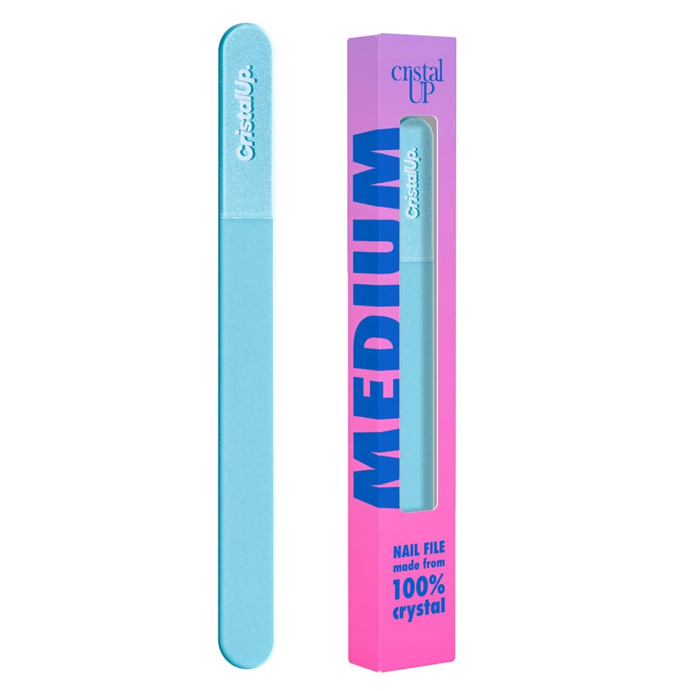 CRISTAUP Crystal Hand Nail File 5.3in, Glass File Durable, Eco Friendly, Gentle on Nails, Perfect for Home, Office and On The Go Elegant Design for Professional Manicure and Pedicure Results