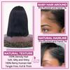 13x4 Straight Bob Human Hair Wig 100% Brazilian human hair pre plucked bleached knots lace front wig, hd lace wigs Pre-Cut lace, Straight Bob Wigs (Natural Black, 10") view 4