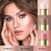 FALOCUTUS 3 Pcs FAIR-COOL Contour Stick Set,Cream Blush & Highlighter Bronzer Pen,Long Lasting & Smooth Natural Face Contouring Illuminator,Professional Makeup Kit for All Skin view 2