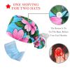 2 Pieces Scrub Caps Women Tropical Floral Scrub Caps Women Satin Lined Cute Scrub Caps Women for Beauty Salon Multi view 3