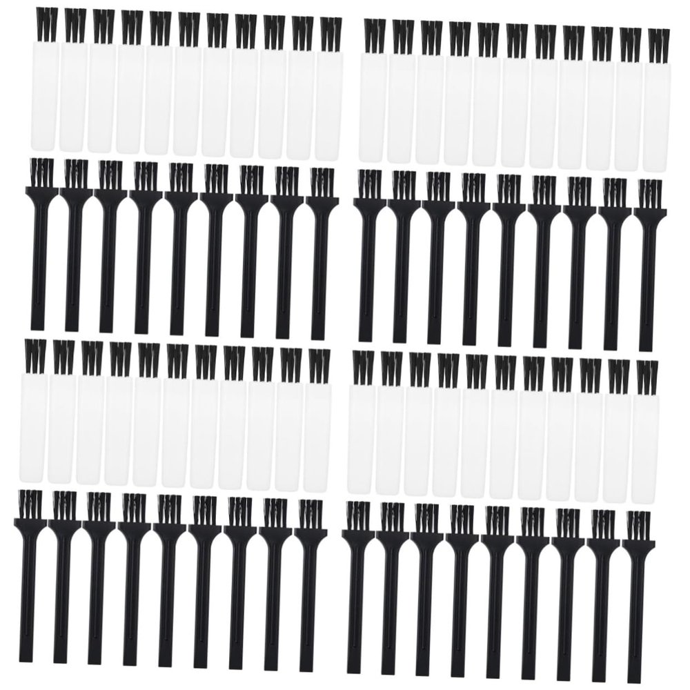 NOLITOY 120pcs Mini Cleaning Brush for Beard and Clipper Ergonomic Handle for Fine Cleaning Compact for Home and Travel Use Brushes