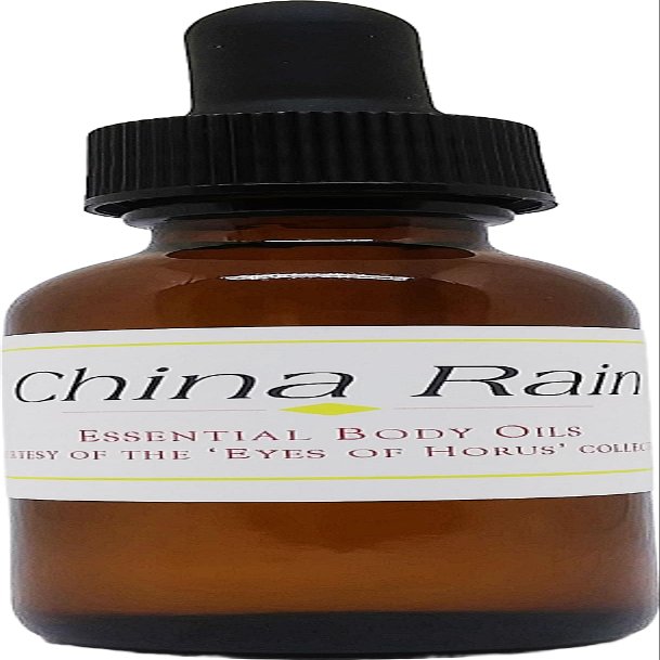 China Rain Scented Body Oil Fragrance [Glass Dropper Top - Yellow - 1 oz.] - ID#38214