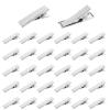 200 Pcs Small Metal Hair Clips 0.8 Inch Single Prong Curl Clips Silver Alligator Section Clips with Teeth Hairbow Accessory for Women Girls view 1
