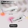 200 Pcs Small Metal Hair Clips 0.8 Inch Single Prong Curl Clips Silver Alligator Section Clips with Teeth Hairbow Accessory for Women Girls view 2