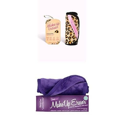 Bundle of The Original MakeUp Eraser PRO, Leopard + Queen Purple