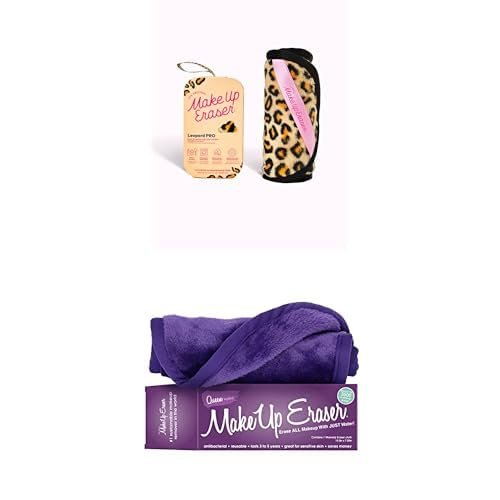Bundle of The Original MakeUp Eraser PRO, Leopard + Queen Purple