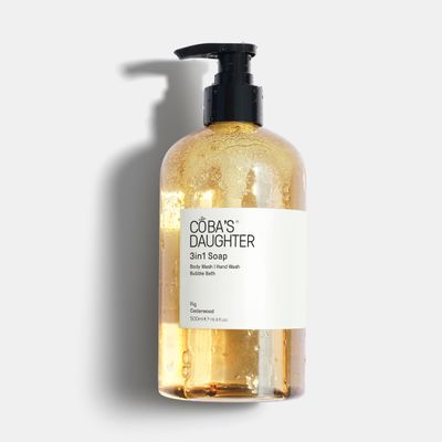COBA'S DAUGHTER | 3in1 Bubble Bath, Body Wash & Hand Wash for Men and Women | Nourishing Fig & Cedarwood Scent Liquid Soap with Inulin & Seaweed Extract | Cleanses, Softens & Conditions Skin (16.9oz)