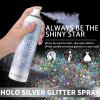 Elitles Made Hair Glitter Body Glitter Spray, 150ML Glitter Hairspray Holographic Silver Glitter Spray for Hair and Body, Hair Glitter for Kids Women, Body Shimmer Festival Makeup 4.2 Fl Oz view 2