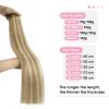 YoungSee Human Hair Sew in Extensions Blonde Highlight Hair Extensions Sew in Dark Ash Blonde Highlighted Light Blonde Weft Hair Extensions Human Hair Highlight Remy Hair 22Inch 100G view 3