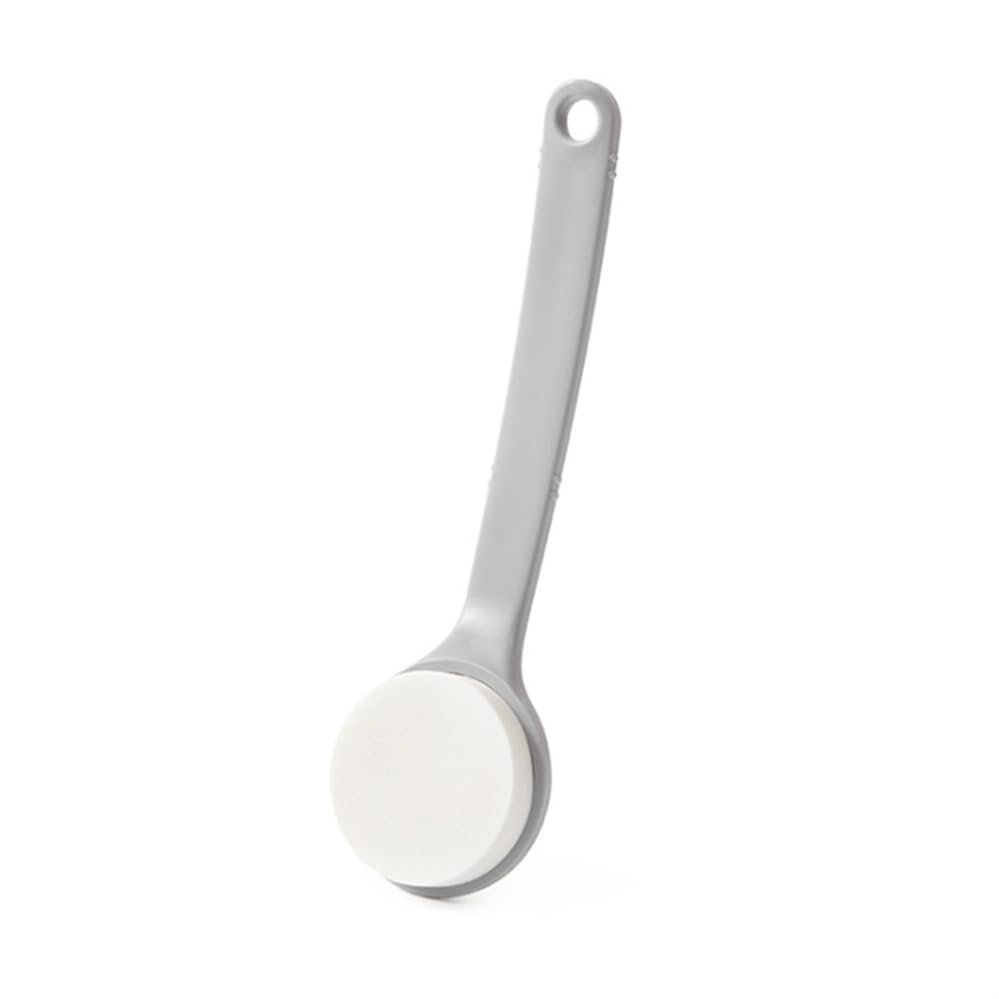 1 Sponge Bath Brush Bath Brush with Long Handle Shower Brush Bathtub Scrubber Back Scrubber Bathtub Scrubber Shower Brush Towel Grey