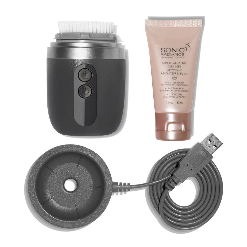 Clarsonic Alpha FIT Men's Sonic Facial Skin Cleansing Brush System, Gray