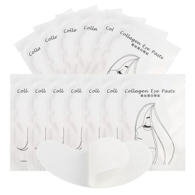 Mekupeu 100 Pair Lint Free Hydrogel Eye Gel Patch Makeup Lash Lift Tools Under Eye Patch Pads for Eyelash Extension