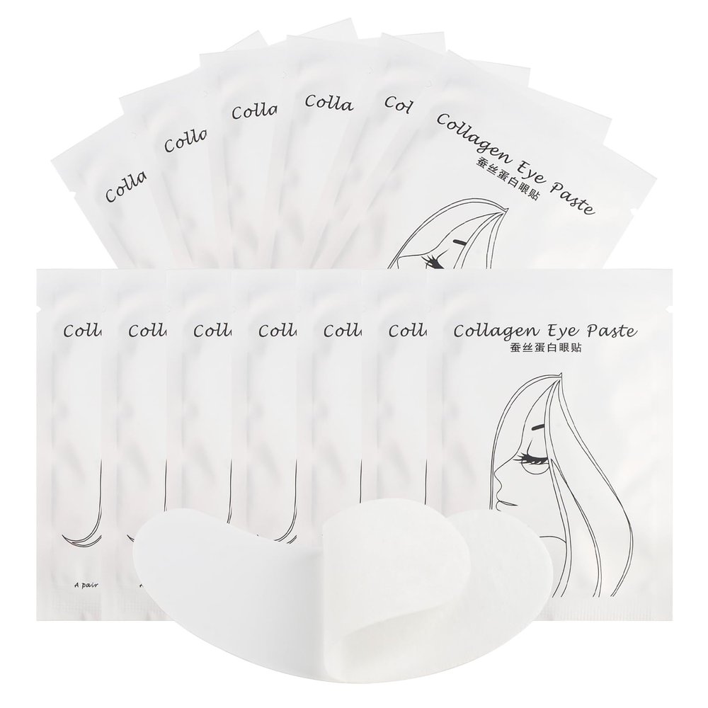Mekupeu 100 Pair Lint Free Hydrogel Eye Gel Patch Makeup Lash Lift Tools Under Eye Patch Pads for Eyelash Extension