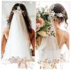 Baluue 1set Floral Hair Comb for Weddings Elegant Bridal Hair Accessories Rhinestones for Brides and Bridesmaids Handmade Side Combs for Special Occasions view 3