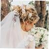 Baluue 1set Floral Hair Comb for Weddings Elegant Bridal Hair Accessories Rhinestones for Brides and Bridesmaids Handmade Side Combs for Special Occasions view 4
