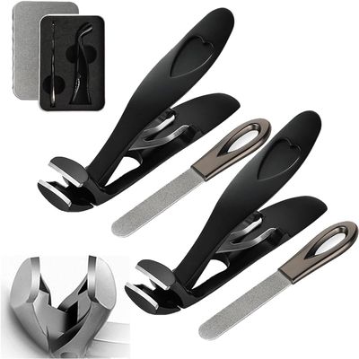 2Set Cumuul Clipmaster Pro, Stainless Steel Nail Clippers, 180 Wide-Mouth Bite, Advanced Nail Clippers, Nail Clippers Set (02) (2)