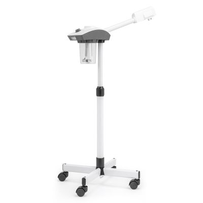 Professional Facial Steamer,Ozone Facial Steamer on Wheels,for Personal Skin Care Deep Cleaning,with Time Preset,for Spa, Salon and at Home Use (White)