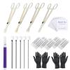 Body Piercing Kit - Yuelong 42pcs Piercing Needles Clamps Kit Mix Needles 12G 14G 16G 18G 20G with 4Pcs Piercing Clamps Forceps for Ear Nose Lip Septum Belly Nipple Body Piercing view 1
