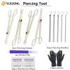 Body Piercing Kit - Yuelong 42pcs Piercing Needles Clamps Kit Mix Needles 12G 14G 16G 18G 20G with 4Pcs Piercing Clamps Forceps for Ear Nose Lip Septum Belly Nipple Body Piercing view 2