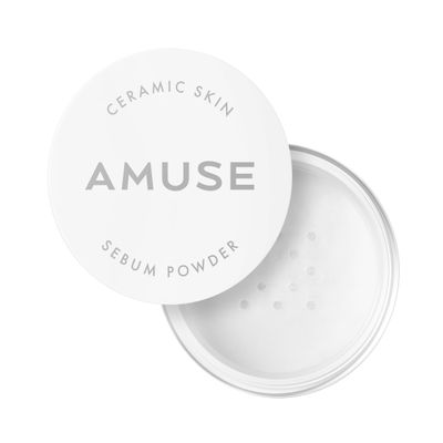 AMUSE SEOUL NEW Ceramic Skin Sebam Powder 2 Colors (Clear/Violet) Amuse Nosebum Pores & Sebum Cover Texture Cover Smooth Skin Adhesion Base Makeup Finish Powder Korean Cosmetics Vegan Wonyon