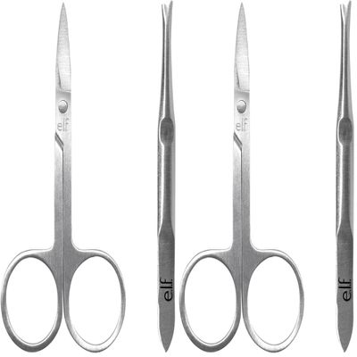 e.l.f. On Point Brow Kit, Duo Of Pro-quality Eyebrow Scissors & Tweezers For Shaping Eyebrows, Great For Precise Shaping, Vegan & Cruelty-Free (Pack of 2)
