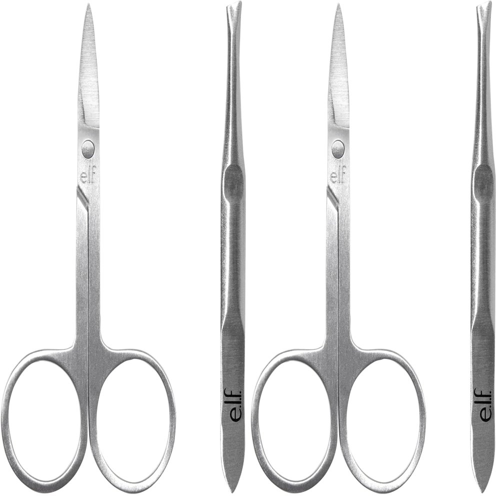 e.l.f. On Point Brow Kit, Duo Of Pro-quality Eyebrow Scissors & Tweezers For Shaping Eyebrows, Great For Precise Shaping, Vegan & Cruelty-Free (Pack of 2)