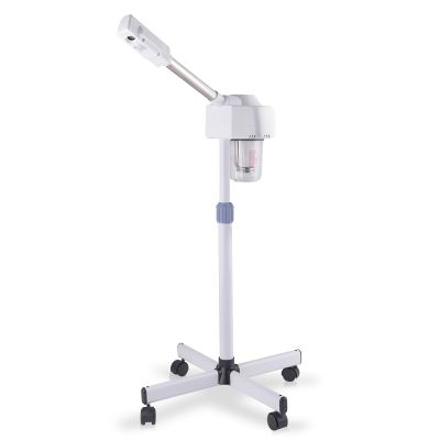 Professional Facial Steamer,Touch Screen Facial Steamer on Wheels,Esthetician Face Steamer for Personal Skin Care Deep,with Height Adjustable,for Spa, Salon and at Home Use (White)
