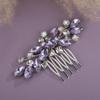 Rumtock Sparkle Purple Crystal Silver Hair Comb for Wedding Brides Women Handmade Cute Hair Accessories Special Occasion(Violet) view 2