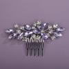 Rumtock Sparkle Purple Crystal Silver Hair Comb for Wedding Brides Women Handmade Cute Hair Accessories Special Occasion(Violet) view 4