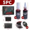 5PCS Halloween Fake Blood Kit, Fake Blood Spray, Fake Blood for Clothes, Suitable for Vampires, Zombies, Horror Costumes view 2