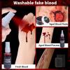 5PCS Halloween Fake Blood Kit, Fake Blood Spray, Fake Blood for Clothes, Suitable for Vampires, Zombies, Horror Costumes view 3