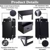 BDJSN Rolling Manicure Table, Professional Portable Cosmetic Storage Box with 6 Lights, 4 Drawer Trolley with Speakers, Aluminum Alloy Frame Nail Desk Workstation for Makeup Artist, Manicurist view 4